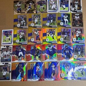 Baltimore Ravens football card lot Gold Press Proof